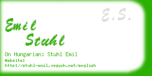 emil stuhl business card